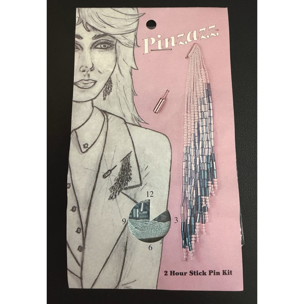 Jewelry Beading Kit Stick Pin Firefly Pinzazz Blue Teal